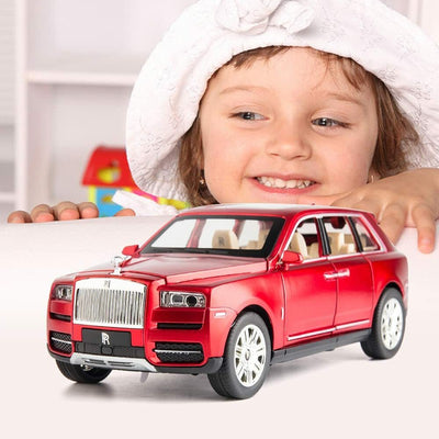 Resembling Rolls Royce Metal Car Toy With Light And Sound For Kid (Red)