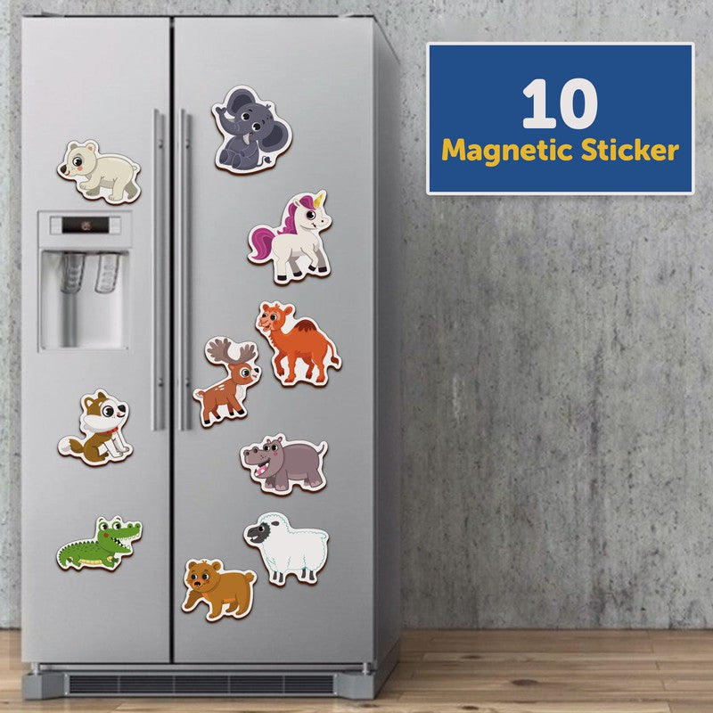 Animals Fridge Magnets Cut Outs (Set of 10)