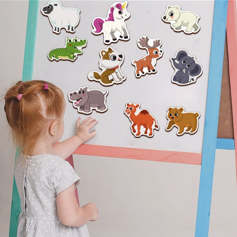 Animals Fridge Magnets Cut Outs (Set of 10)