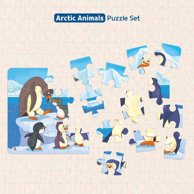 Arctic Animals Jigsaw Puzzle for Kids (Set of 4) - 96 Puzzle Pieces