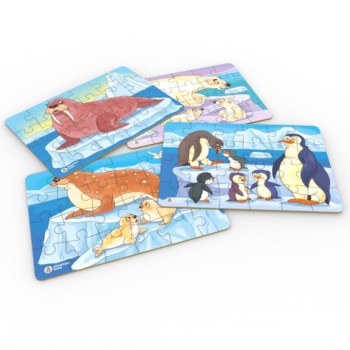 Arctic Animals Jigsaw Puzzle for Kids (Set of 4) - 96 Puzzle Pieces