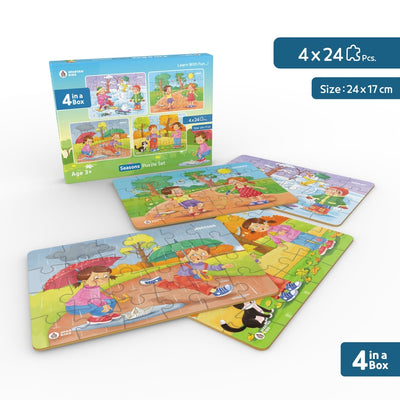 Seasons Jigsaw Puzzle for Kids (Set of 4) - 96 Puzzle Pieces