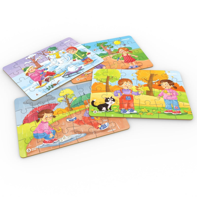 Seasons Jigsaw Puzzle for Kids (Set of 4) - 96 Puzzle Pieces