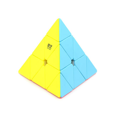 QiYi Qiming Pyraminx Speedcube Puzzle for Kids & Adults Magic Speedy Stress Buster Brainstorming Puzzle (Multicolor)