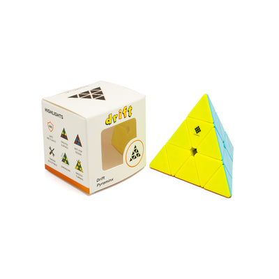 Drift Pyraminx Stickerless Magic Speedcube Puzzle Toy for Kids & Adults Speedy Stress Buster Brainstorming Cube