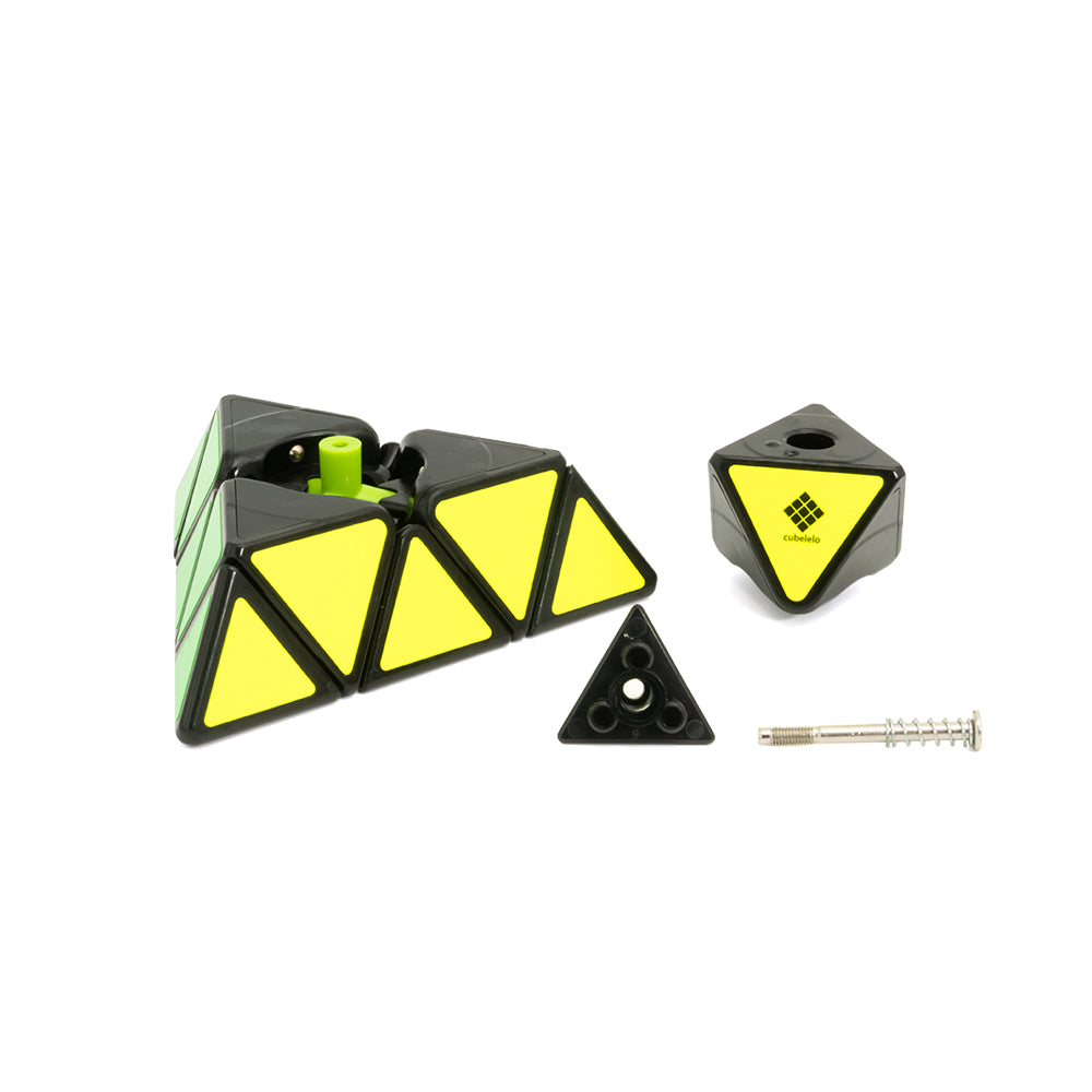 Drift Pyraminx Puzzle (Black) | Black Pyramid Triangle Cube for Kids and Adults 3x3 | Magic High Speedy Stress Buster Brainstorming Puzzle (Multicolor)