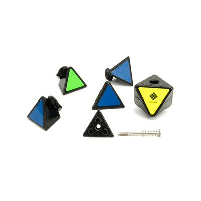 Drift Pyraminx Puzzle (Black) | Black Pyramid Triangle Cube for Kids and Adults 3x3 | Magic High Speedy Stress Buster Brainstorming Puzzle (Multicolor)