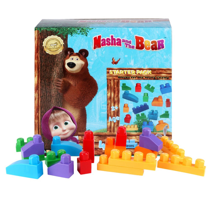 40 Pieces Masha and the Bear Building Blocks Game - Starter Pack (1-3 Years)