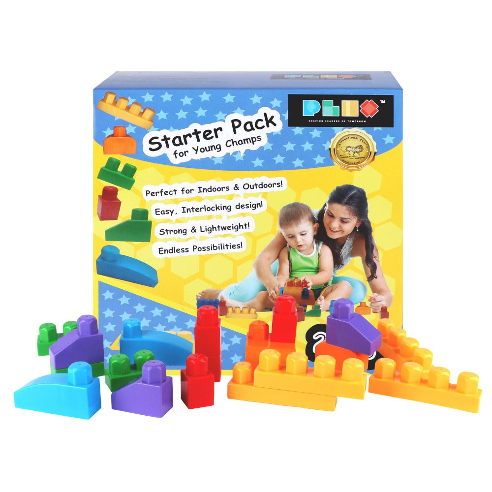 40 Pieces Building Blocks Starter Pack (1-3 Years)