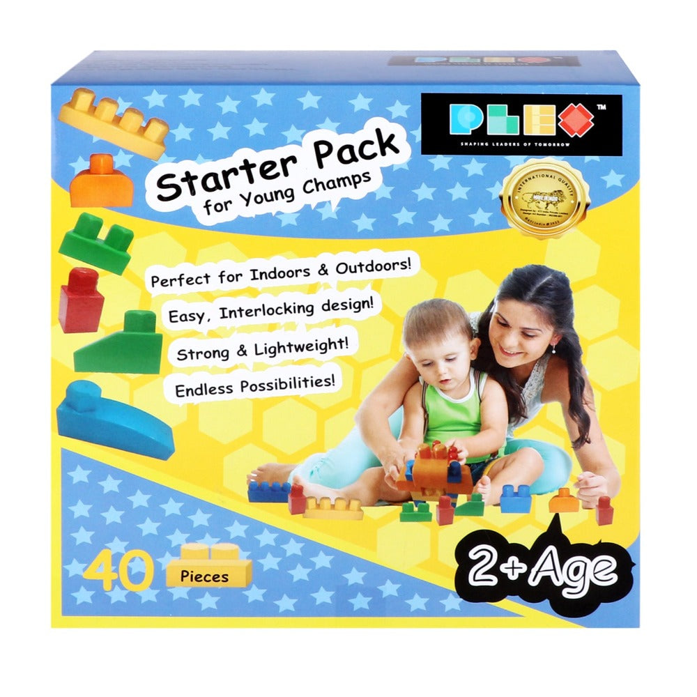 40 Pieces Building Blocks Starter Pack (1-3 Years)