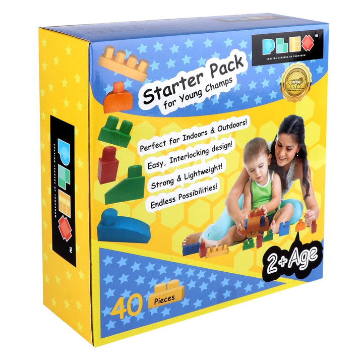 40 Pieces Building Blocks Starter Pack (1-3 Years)