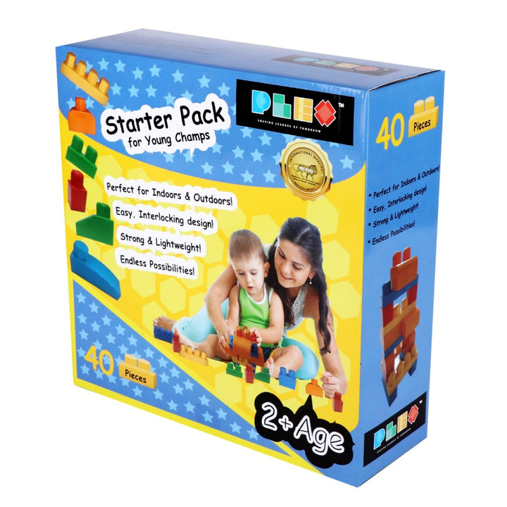 40 Pieces Building Blocks Starter Pack (1-3 Years)