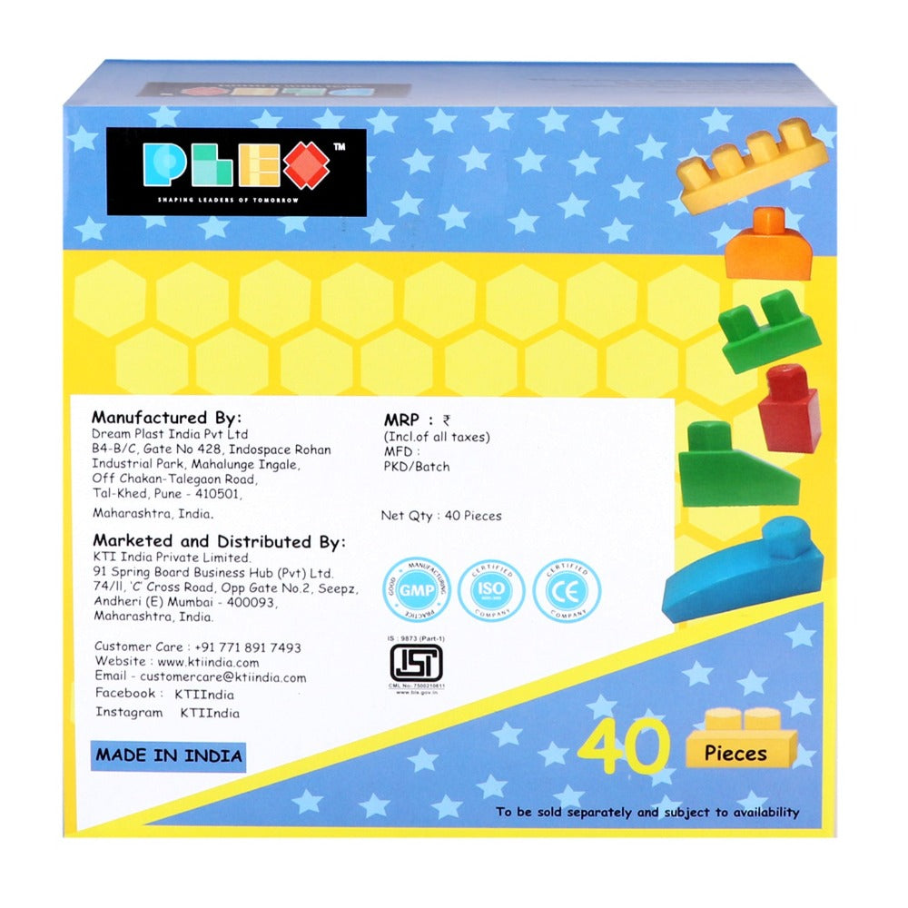 40 Pieces Building Blocks Starter Pack (1-3 Years)