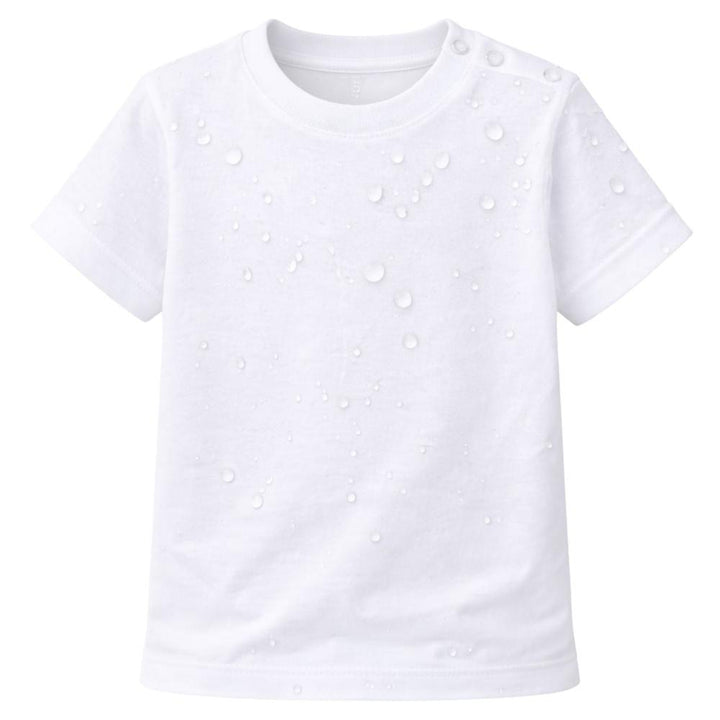 Zikku Water Resistant/Repellent T-Shirt for Kids (White)