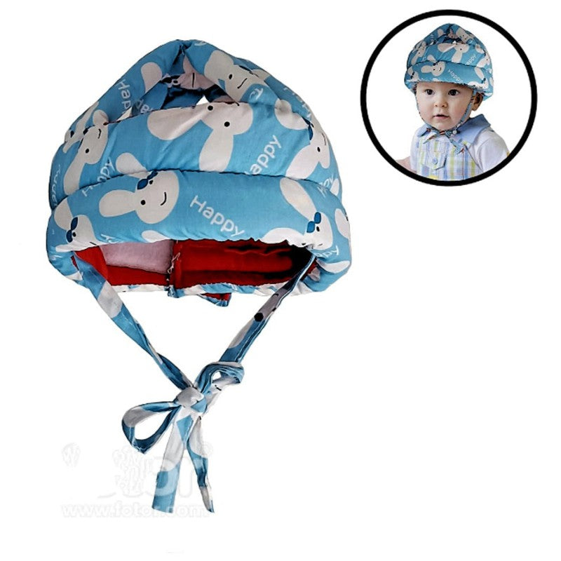 Adjustable Cushioned Baby Safety Helmet- (Print May Vary)