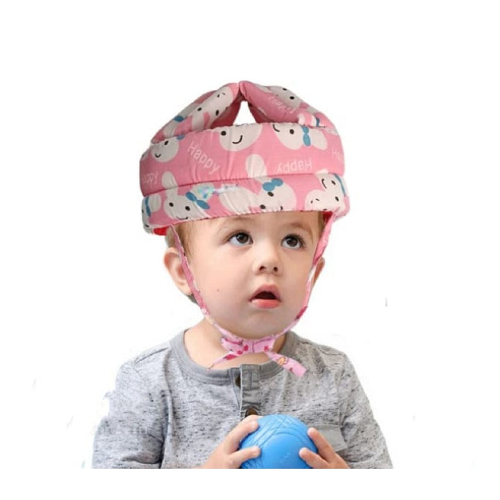 Adjustable Cushioned Baby Safety Helmet- (Print May Vary)