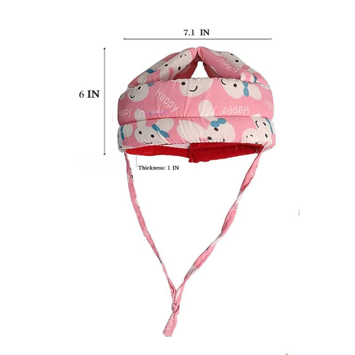 Adjustable Cushioned Baby Safety Helmet- (Print May Vary)