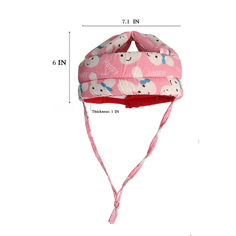 Adjustable Cushioned Baby Safety Helmet- (Print May Vary)