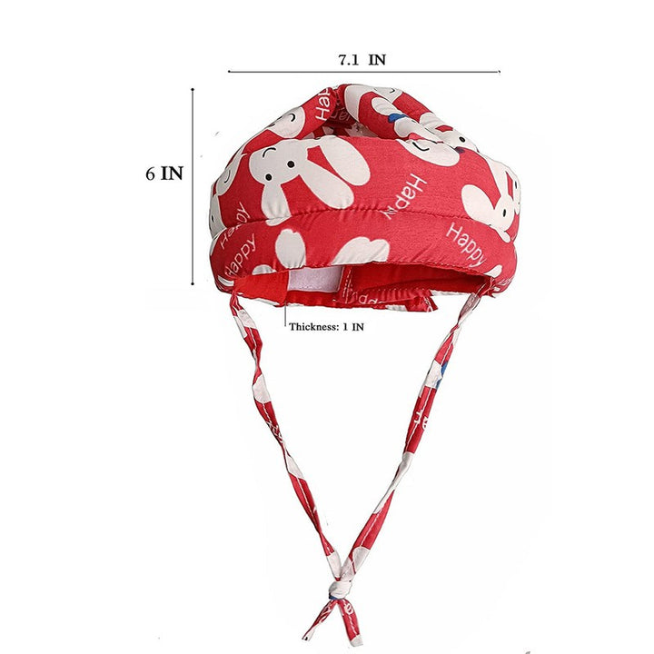 Adjustable Cushioned Baby Safety Helmet- (Print May Vary)