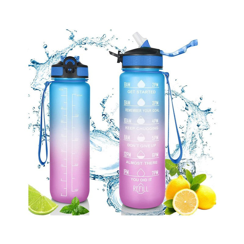 Motivational Leakproof Water Bottle (Color May Vary)-1000ml
