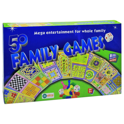 Ekta 50-in-1 Family Multiplayer Board Game (6 Years till Grown Ups)