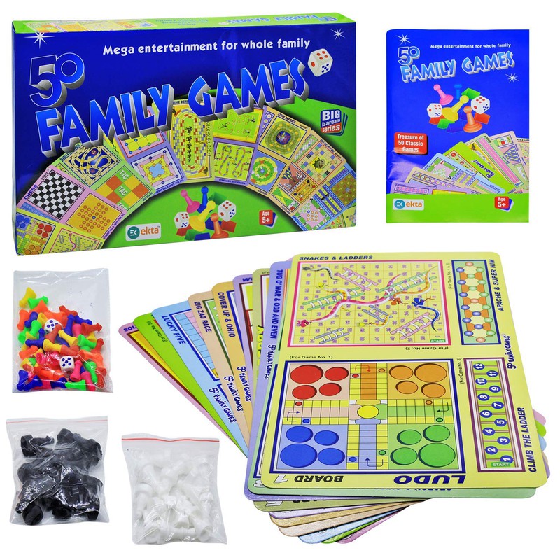 Ekta 50-in-1 Family Multiplayer Board Game (6 Years till Grown Ups)