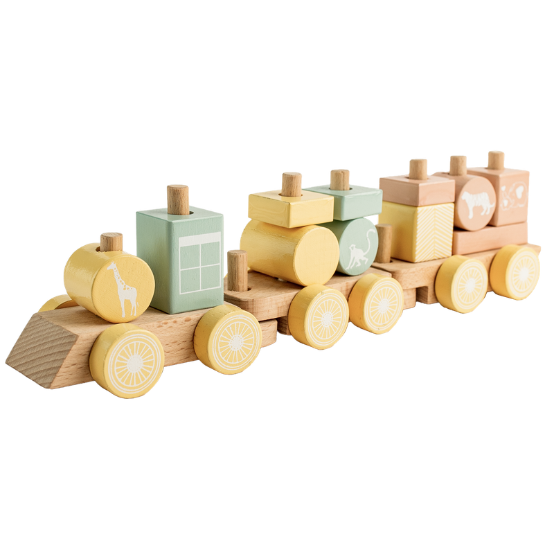 Wooden Choo-Choo Train Set