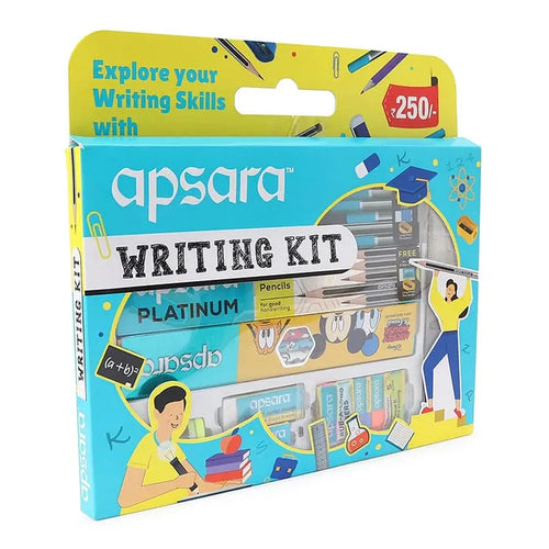 Apsara Writing Kit - 3 Packs of Pencils, 6 Erasers, 2 Sharpeners, 1 Scale