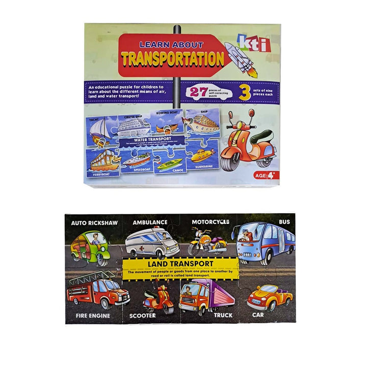 Transport Educational Learning Puzzle Board (27 Puzzle Pieces)