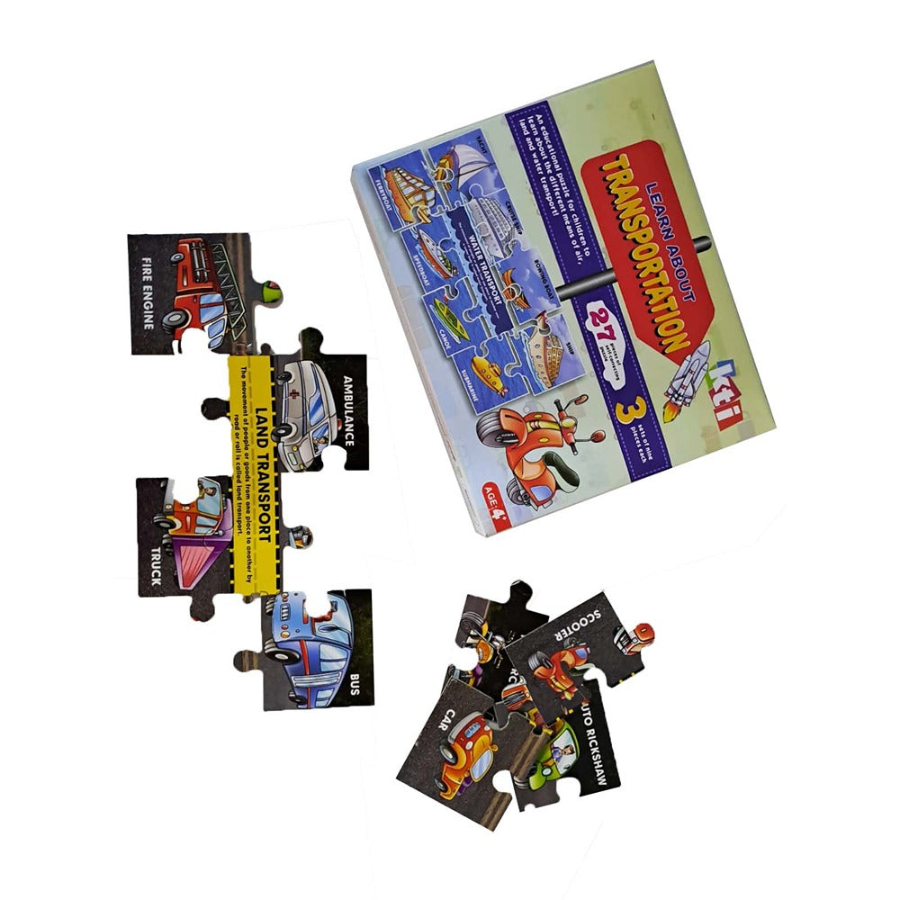 Transport Educational Learning Puzzle Board (27 Puzzle Pieces)