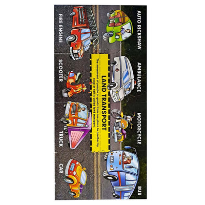 Transport Educational Learning Puzzle Board (27 Puzzle Pieces)