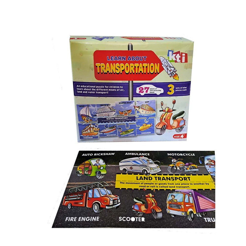 Transport Educational Learning Puzzle Board (27 Puzzle Pieces)