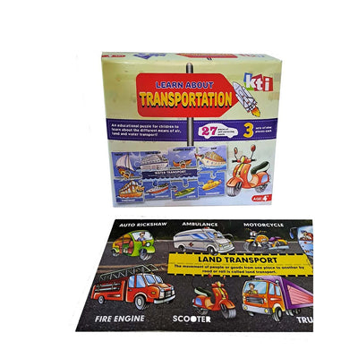 Transport Educational Learning Puzzle Board (27 Puzzle Pieces)