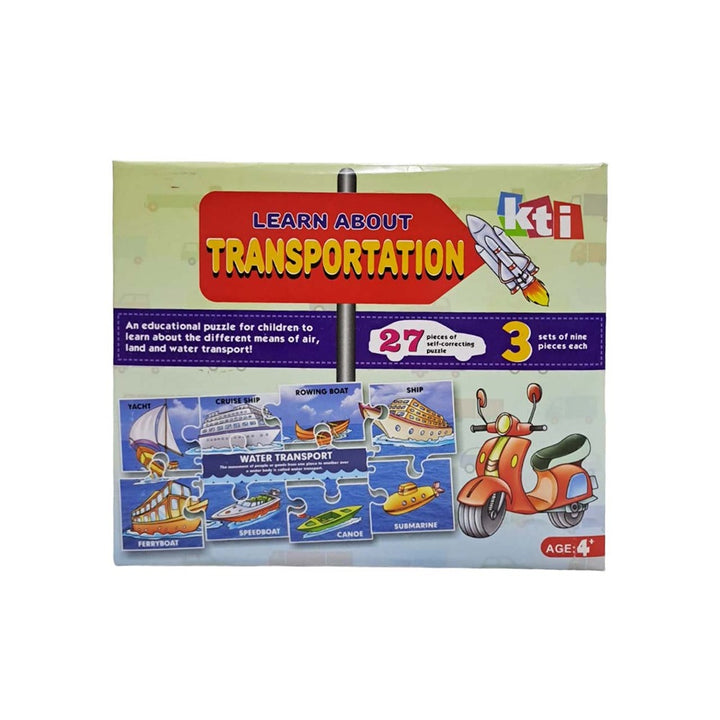 Transport Educational Learning Puzzle Board (27 Puzzle Pieces)