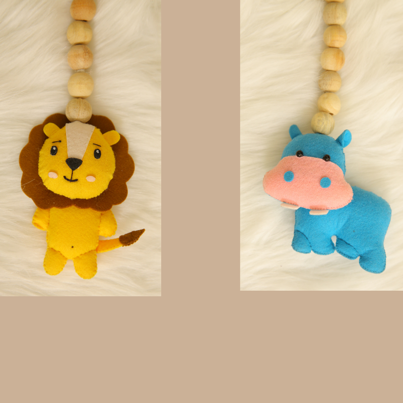 Hanging Rattles - Jungle Theme (Set of 5)