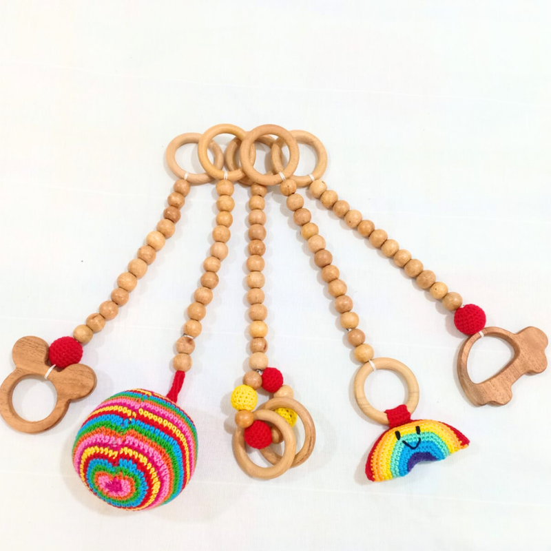 Buy Hanging Rattles - Set of 5 Rainbow Ball Theme (3-12 Months) on ...