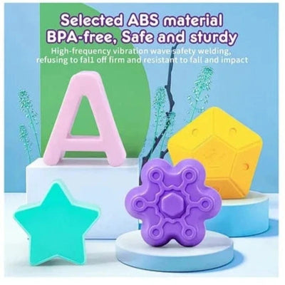 Sensory Toys Shape Sorter Baby Blocks Colorful Textured Balls Sorting Games - 14 Pieces