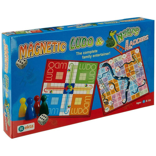 Ekta Magnetic Ludo Snakes 'n' Ladders Board Game (4 Years till Grown Ups)