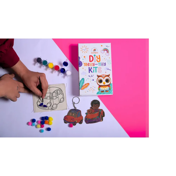Ilearnngrow Teeny Tiny Transport Theme DIY Fridge Magnet Kit - Set of 4 Fridge Magnet