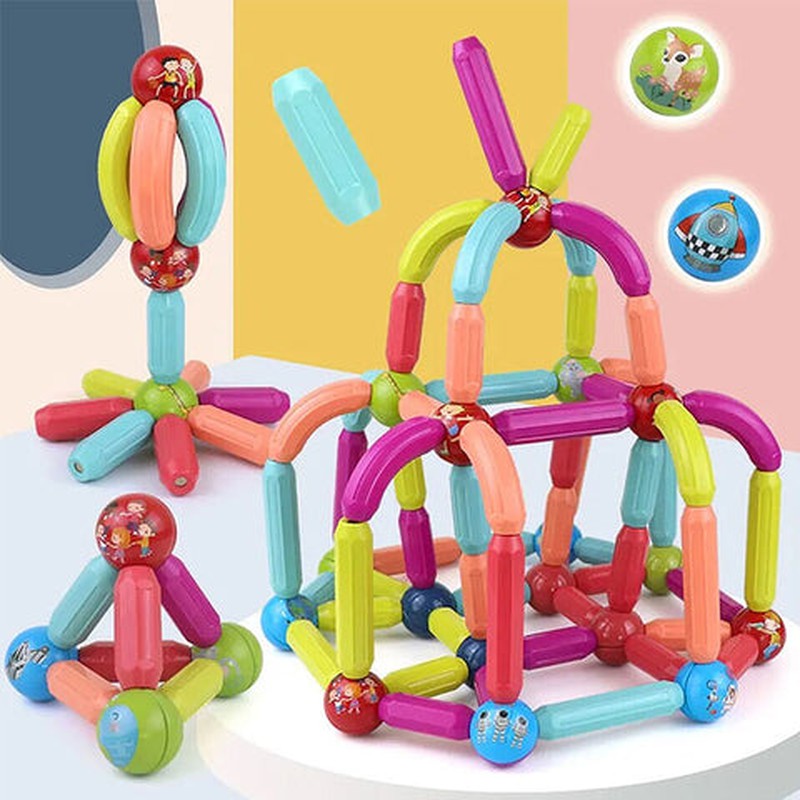 Premium 96 Magnetic Building Stick  For Kids Early Learning & Development