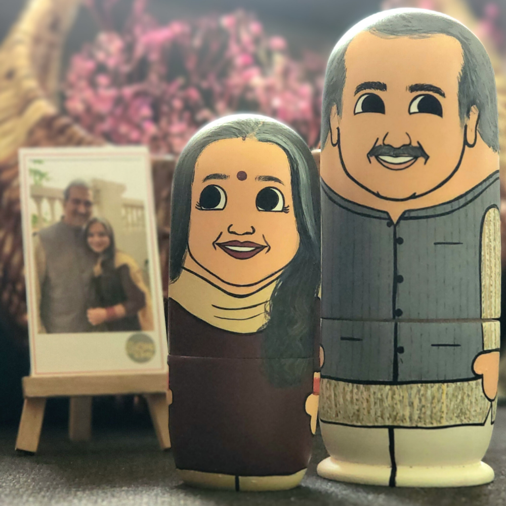 Personalised Wooden Nesting Dolls (Set of 2) - COD Not Available