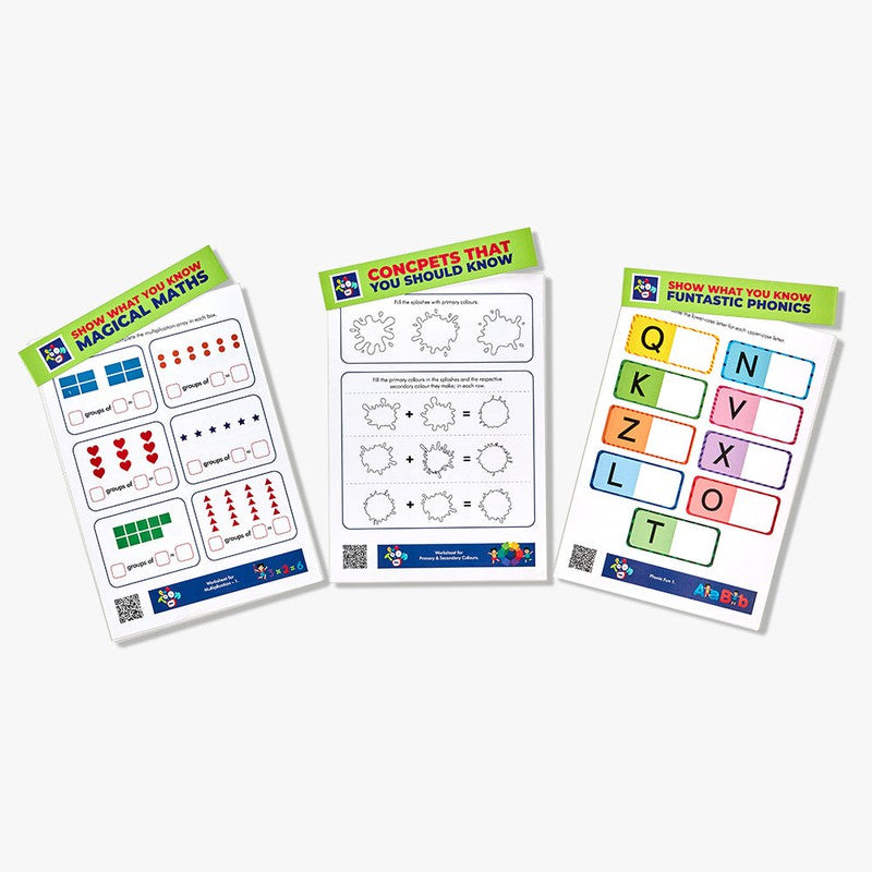 Early Learning Worksheet for Kids | Phonic, Number & Concept Educational Activities 40+ Sheet