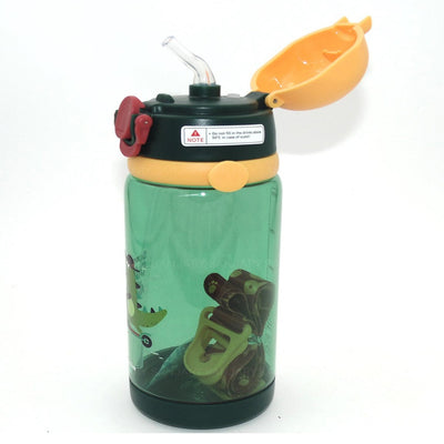 Dino Water Bottle with Strap (600ml) | (Assorted Colours)