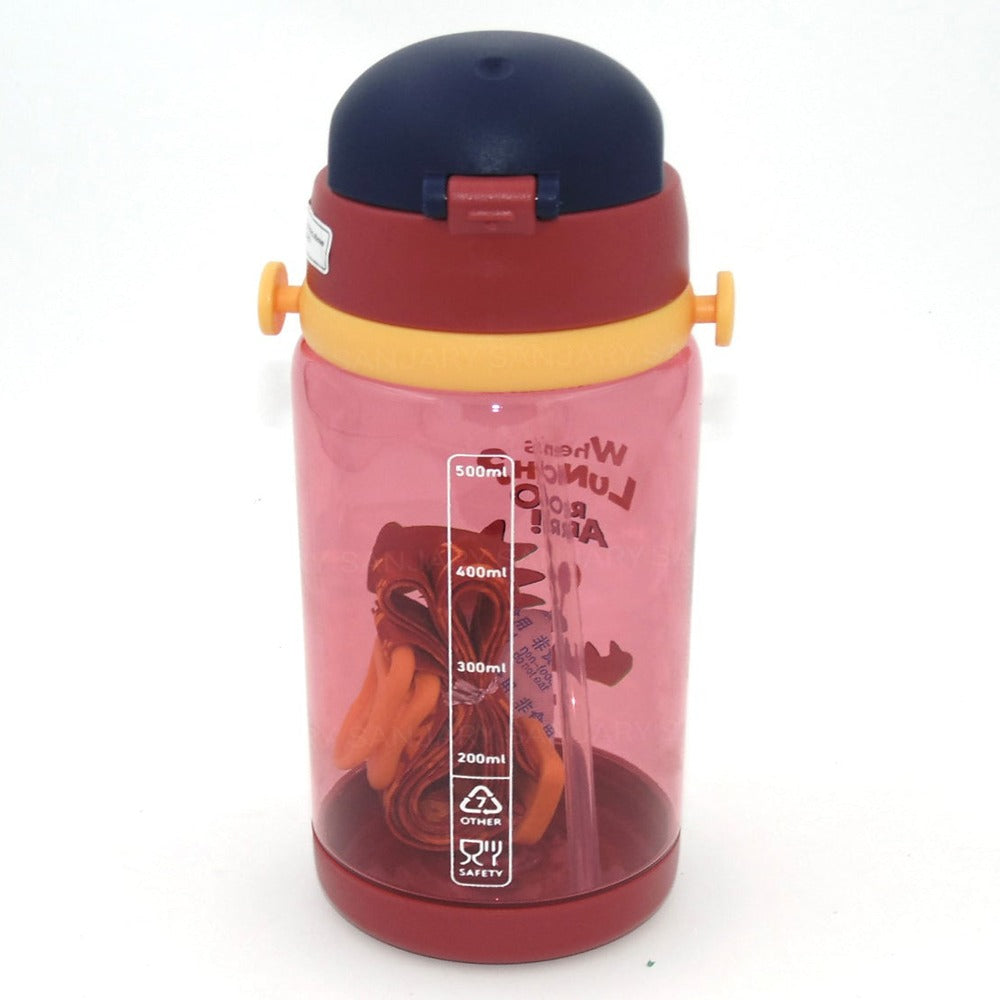 Dino Water Bottle with Strap (600ml) | (Assorted Colours)