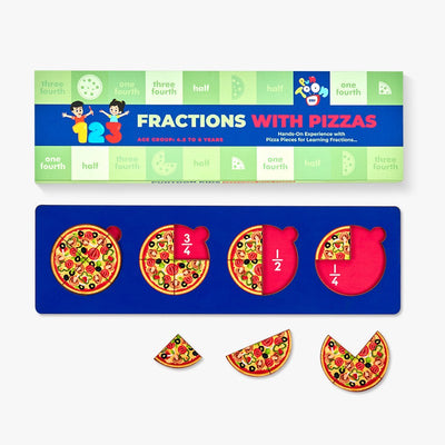 Montessori Wooden Fraction Board Game | Early Educational Mathematics Activity Toy For Kids