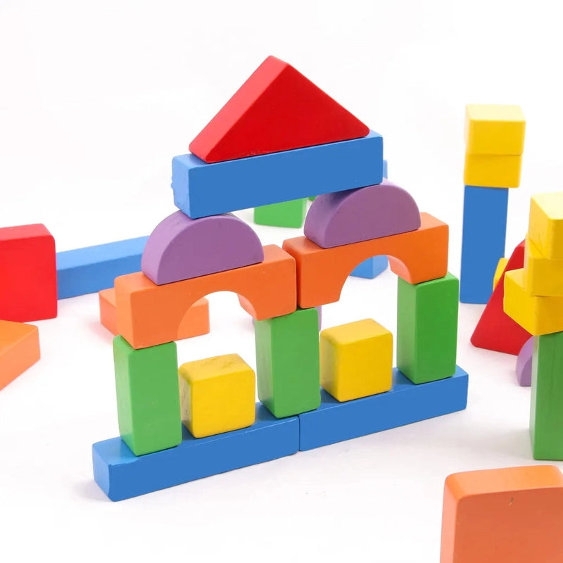 Wooden Basic Shapes Building Blocks Set (36 Pieces)