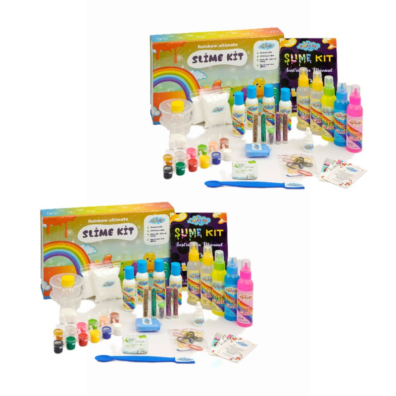 78 Pieces Ultimate Slime Making Kit ( Rainbow Slime Kit- Make 45+ Slime) Combo Pack of 2