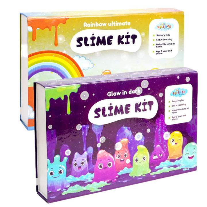 81 Pieces Ultimate DIY Slime Making Kit ( Rainbow and Glow-In-Dark Slime Kit- Make 50+ Slime) Combo Pack of 2