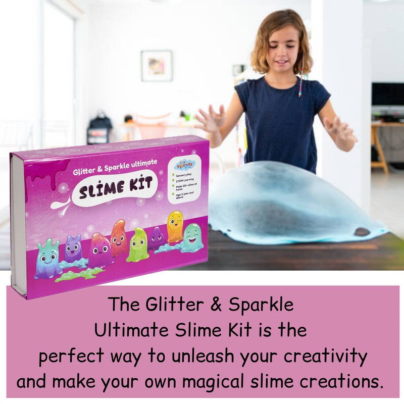 247 Pieces Ultimate DIY Slime Making Kit (Glitter and Sparkle, Fluffy and crunchy, Unicorn, Rainbow, Mega Ultimate, And Glow in dark Slime Kit - Make 120+ Slime) Combo Pack of 6