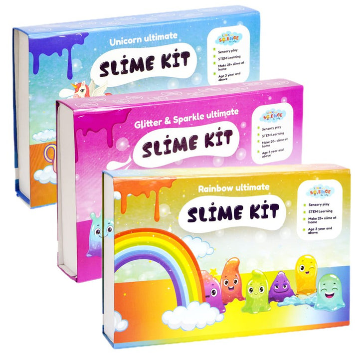 118 Pieces Ultimate DIY Slime Making Kit (Glitter and Sparkle, Unicorn, and Rainbow Slime Kit - Make 70+ Slime) Combo Pack of 3